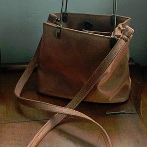 Copper Metallic Small Purse with Metal Handles